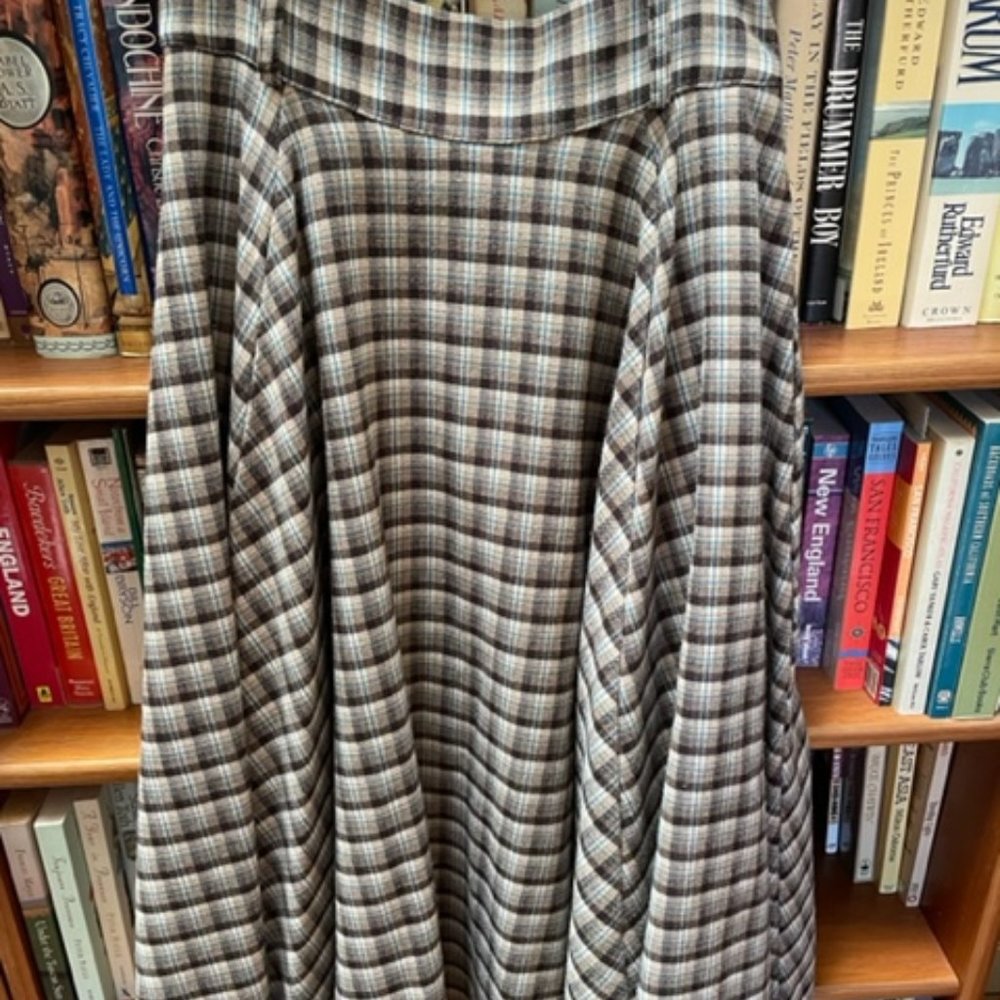 Rare Pinup Girl Clothing Plaid Doris Swing Skirt